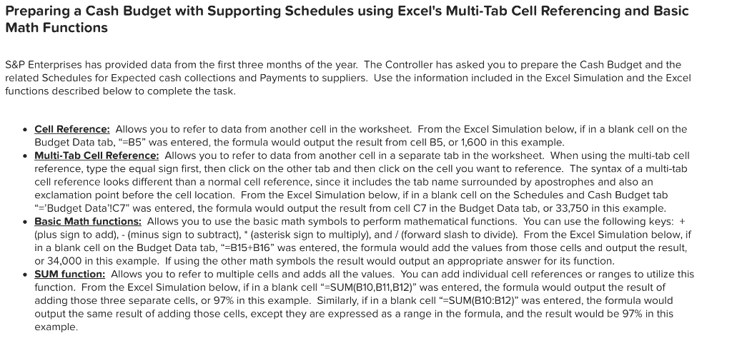 Solved Preparing a Cash Budget with Supporting Schedules | Chegg.com