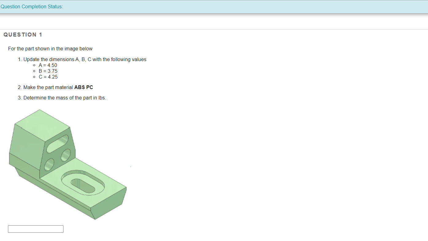 Solved QUESTION 1 Create a solid model of the item shown in | Chegg.com