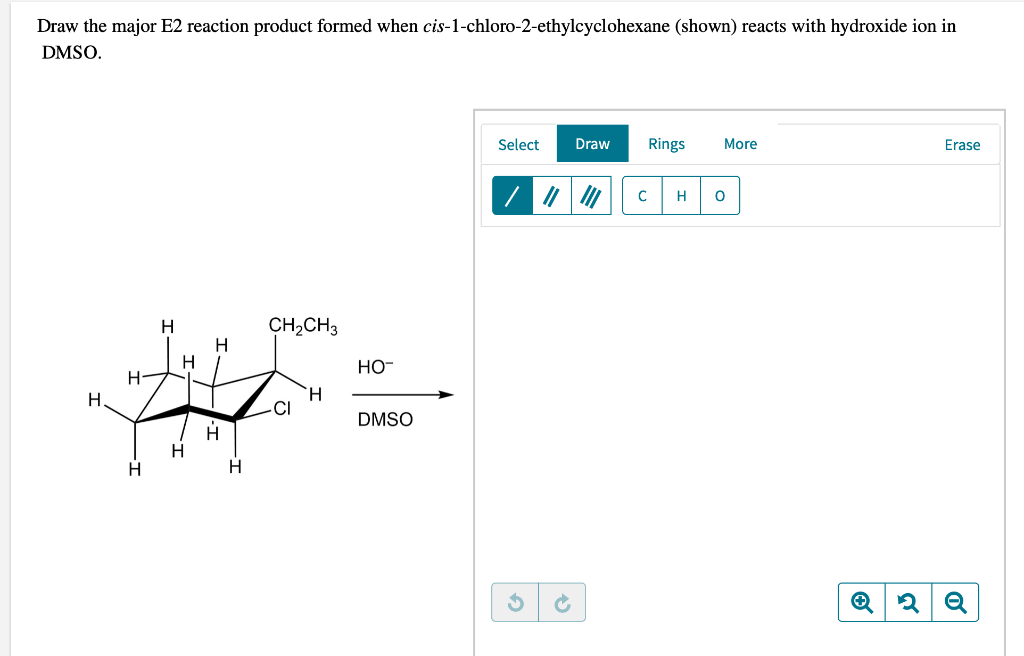 Solved Draw the major E2 reaction product formed when