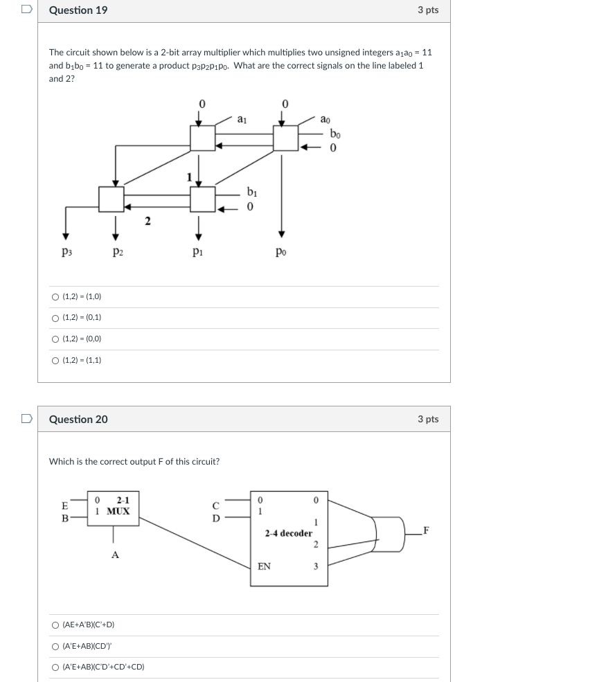Solved D Question 19 3 pts The circuit shown below is a | Chegg.com