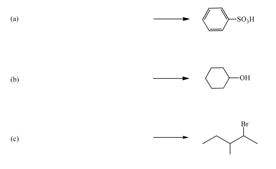 Solved (a ) -SO3H (b) ОН Br (c) | Chegg.com