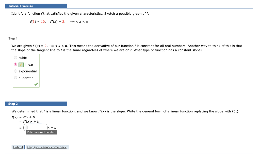 Solved Identify A Function F That Satisfies The Given