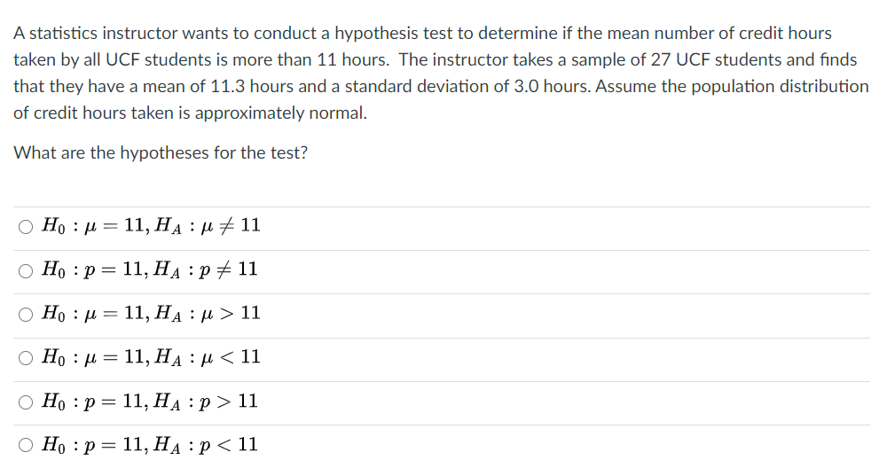 solved-a-statistics-instructor-wants-to-conduct-a-hypothesis-chegg