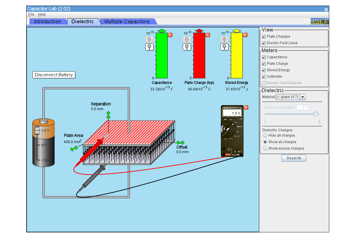Solved Capacitor Lab (2.02) File Help Introduction | Chegg.com