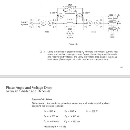 Solved Experiment no. 8 Phase Angle and Voltage Drop between | Chegg.com