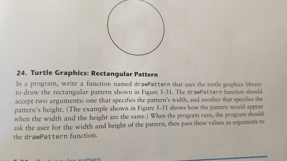 Solved 24. Turtle Graphics: Rectangular Pattern In a | Chegg.com