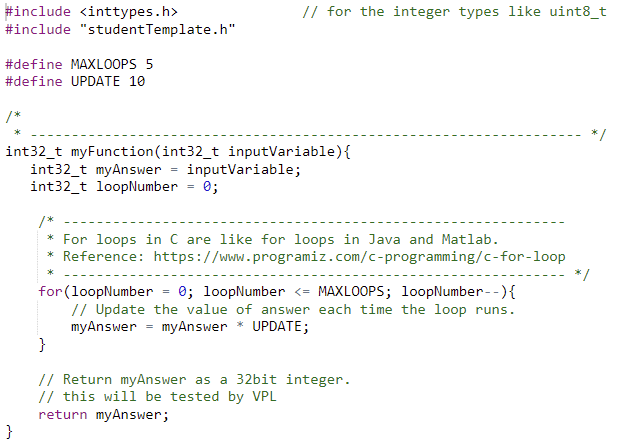 Solved Update the for loop so that when the output of the | Chegg.com