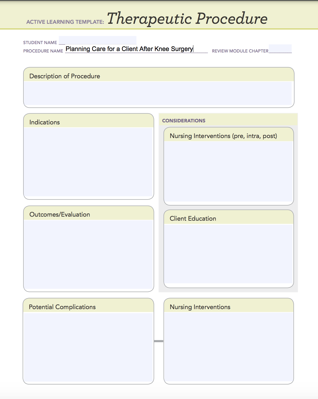Solved Active Learning Template: Therapeutic Procedure | Chegg.com