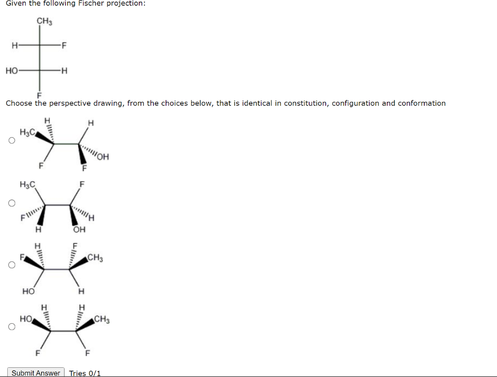 Solved Given The Following Newman Projection: Choose The | Chegg.com