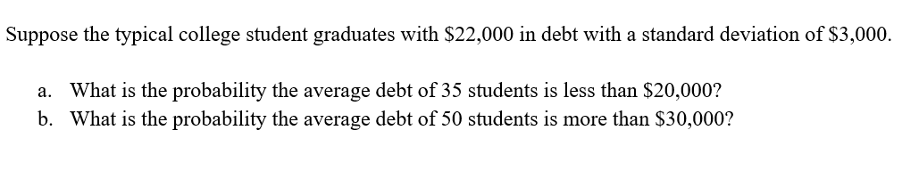 Solved Suppose the typical college student graduates with | Chegg.com