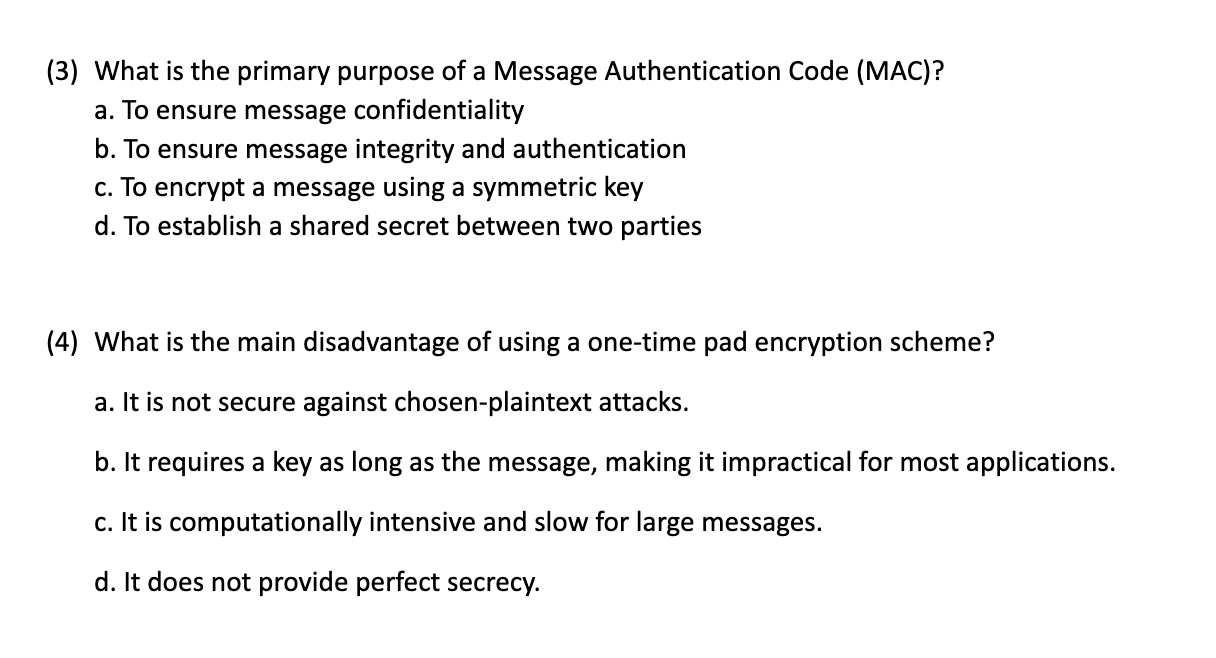 Solved (3) What is the primary purpose of a Message | Chegg.com