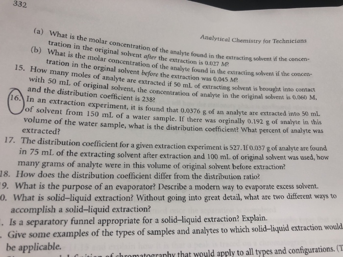 Solved 332 (a) What is the molar concentration of the | Chegg.com