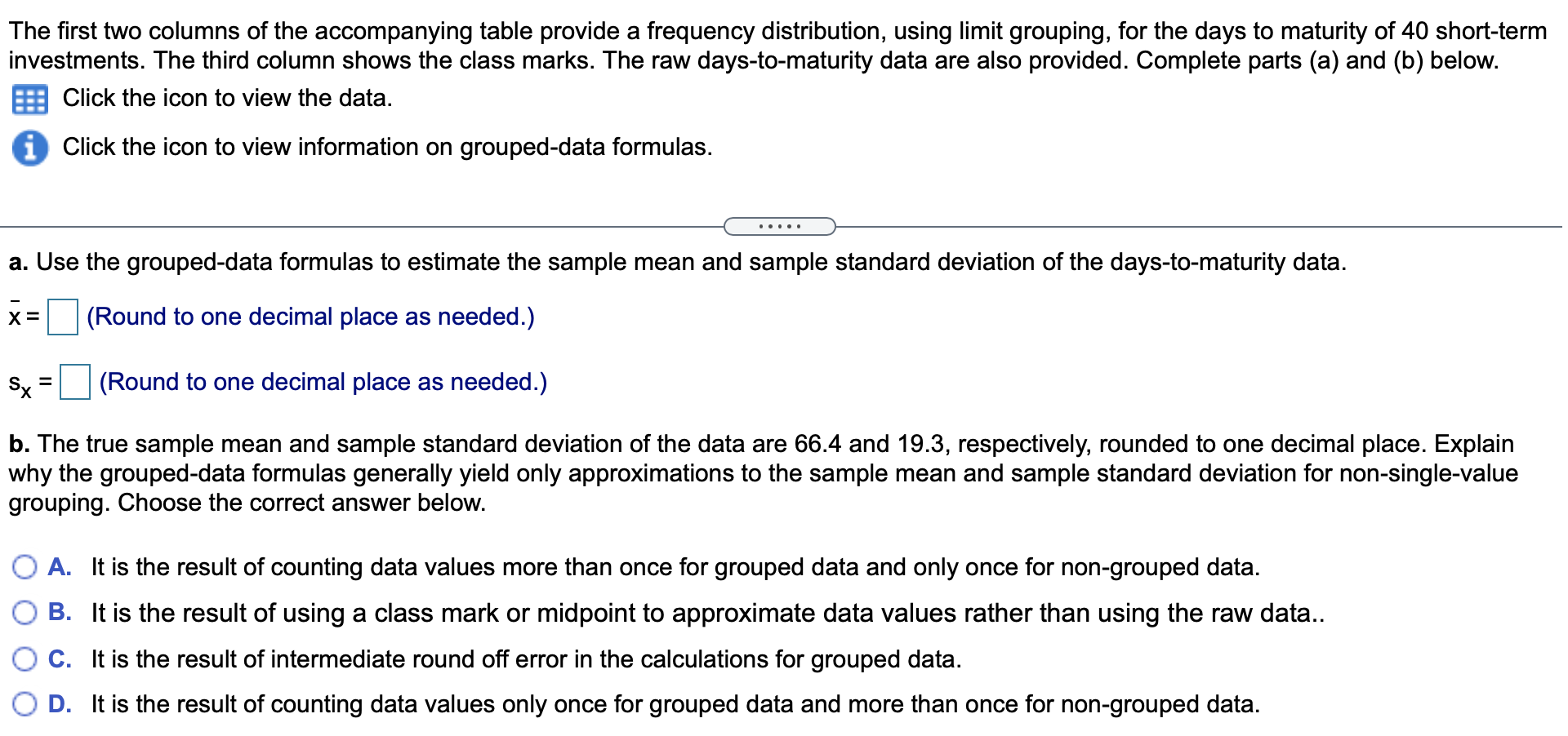 Solved The first two columns of the accompanying table | Chegg.com