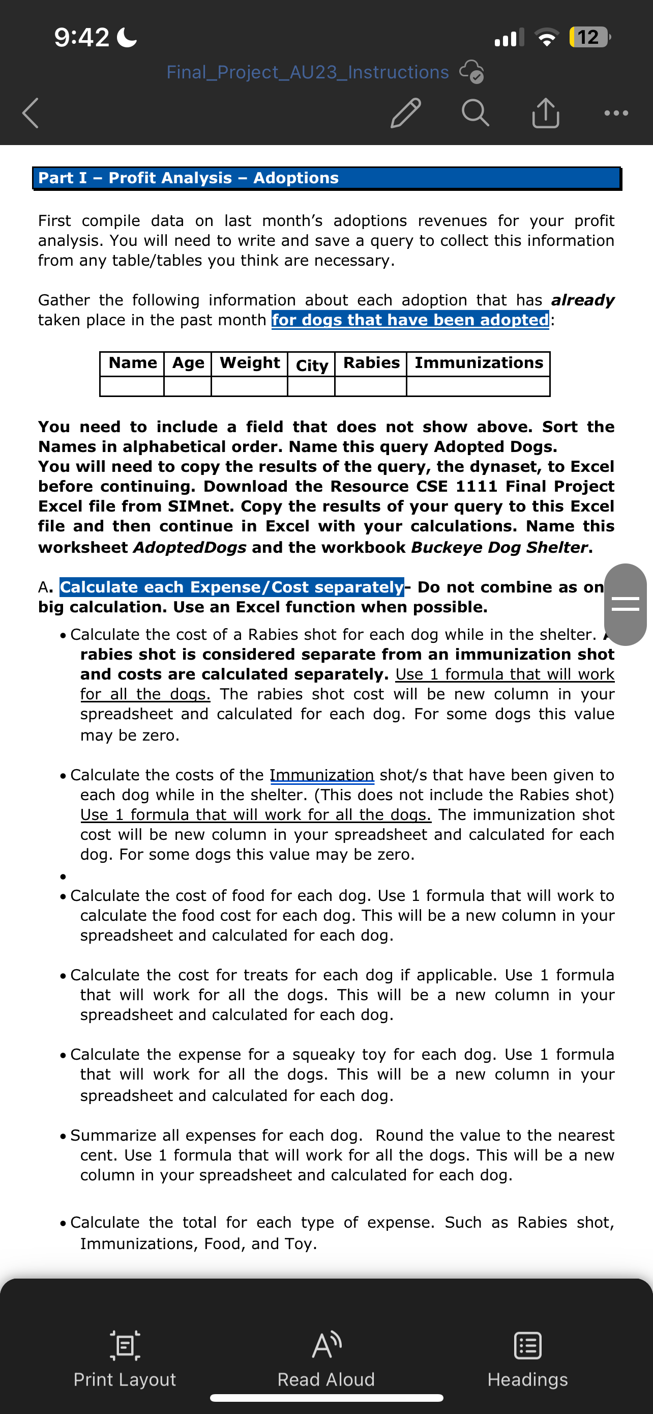 Solved Can someone help me with the formulas to put into | Chegg.com