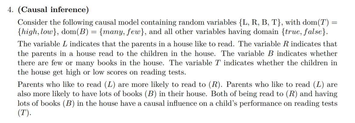 4. (Causal Inference) Consider The Following Causal | Chegg.com