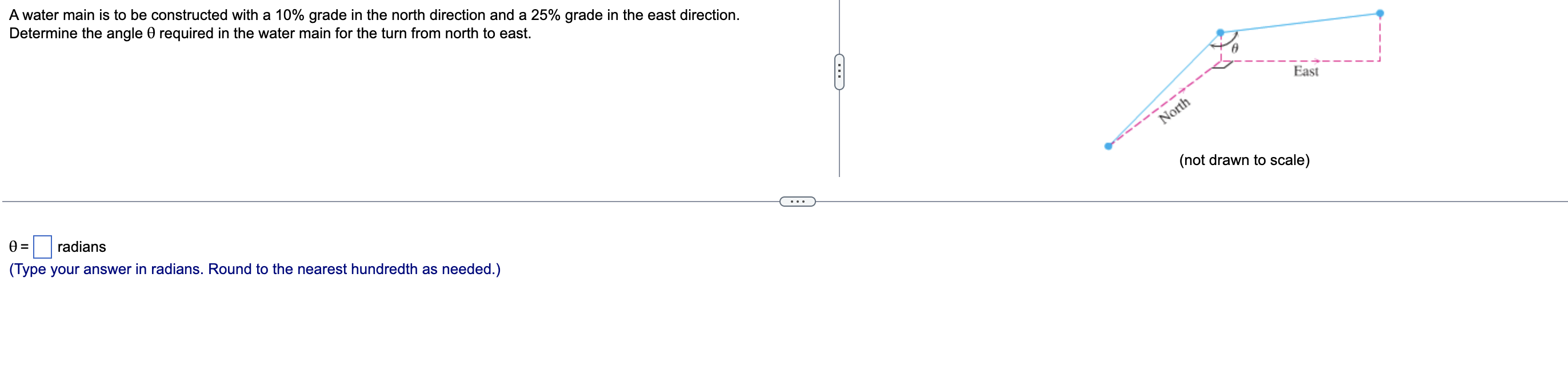 Solved A water main is to be constructed with a 10% grade in | Chegg.com