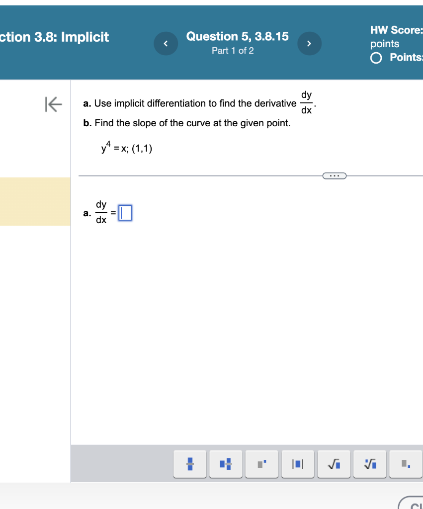 Solved a. Use implicit differentiation to find the | Chegg.com