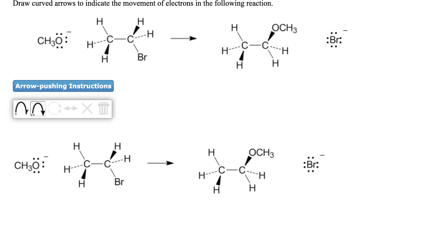 Solved d Use curved arrows to show the mechanism of the | Chegg.com
