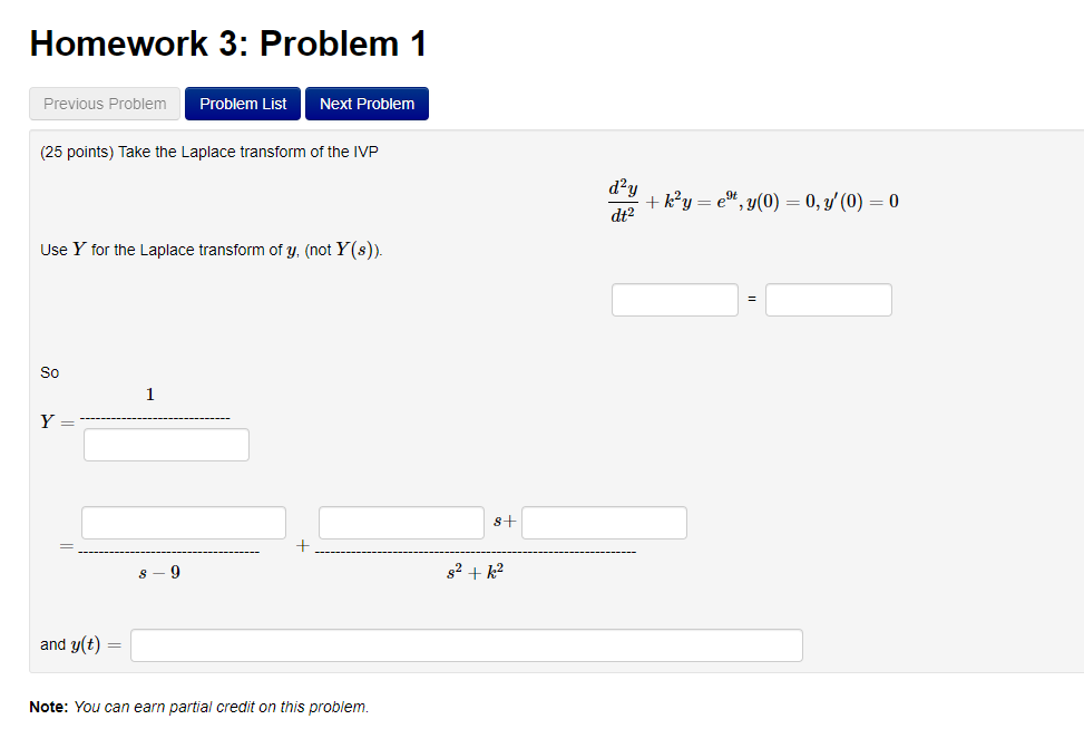 Solved Homework 3: Problem 1 Previous Problem Problem List | Chegg.com