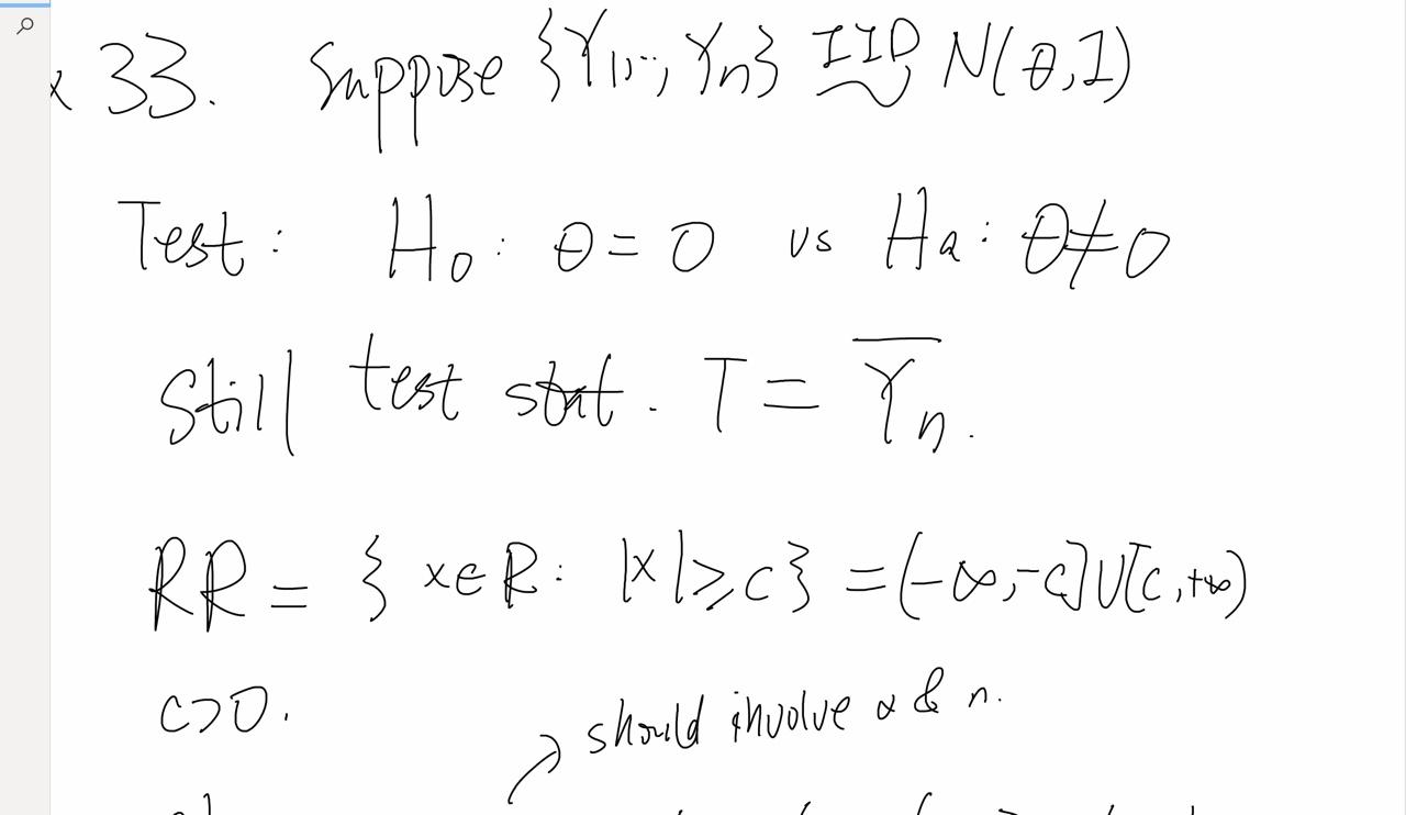 O X 33 Suppose 3 0 Yn3 I 10 N 8 2 Test Ho E 0 Chegg Com