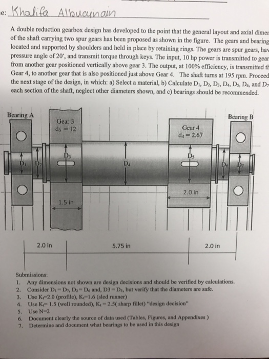 A double reduction gearbox design has developed to