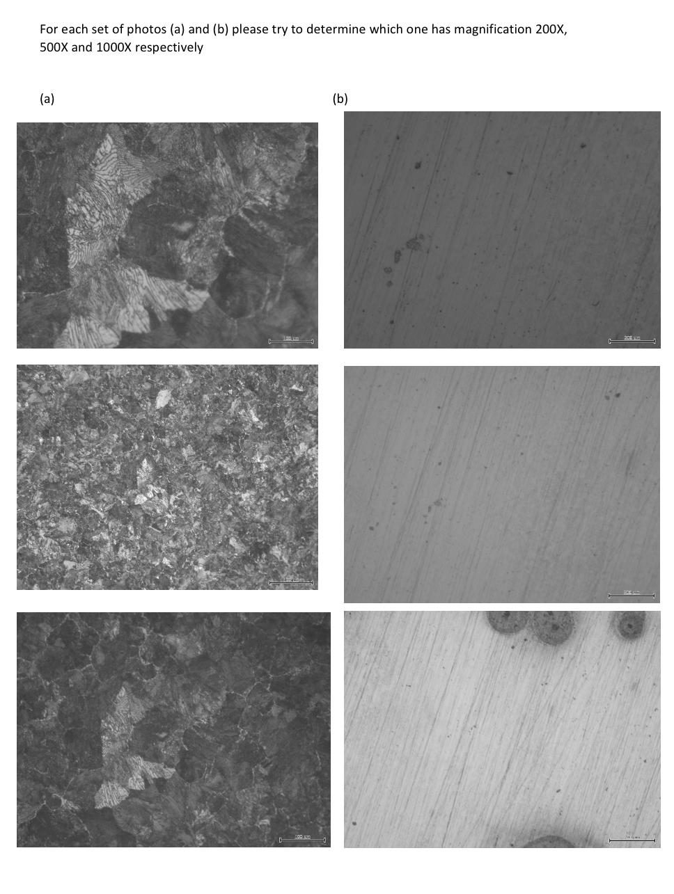 Solved For each set of photos (a) and (b) please try to | Chegg.com