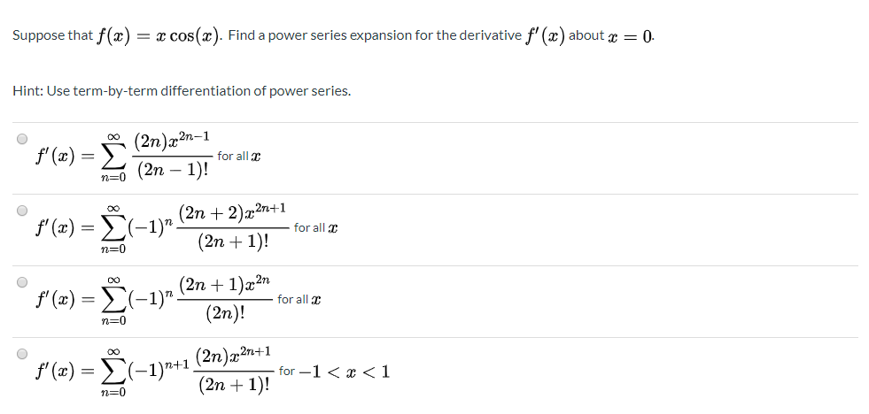 Solved Find a power series representation for the function | Chegg.com