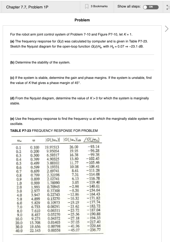 Solved Chapter 7.7, Problem 1P 3 Bookmarks Show All Steps: | Chegg.com