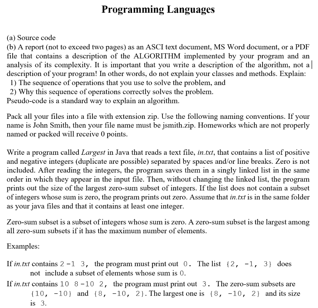Programming Languages (a) Source code (b) A report | Chegg.com
