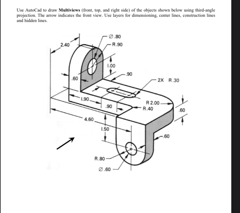 Solved I want sketching by hand (multiview). Also, I want to | Chegg.com