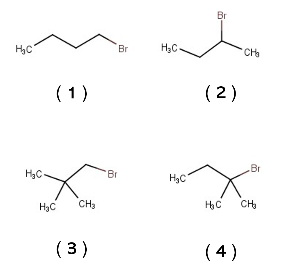 Solved Which of the alkyl halides would undergo the fastest | Chegg.com