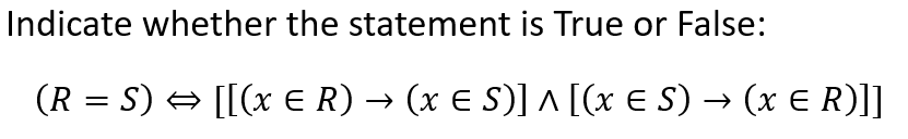 Solved Indicate whether the statement is True or False: | Chegg.com