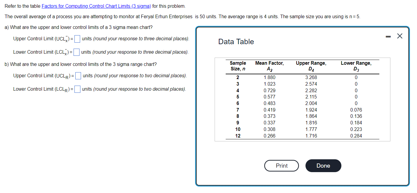 Solved The overall average of a process you are attempting