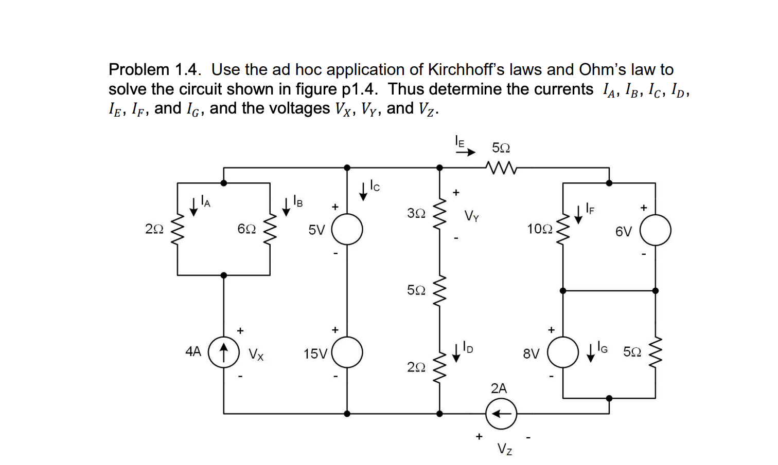 Solved Problem 1.4. Use the ad hoc application of | Chegg.com
