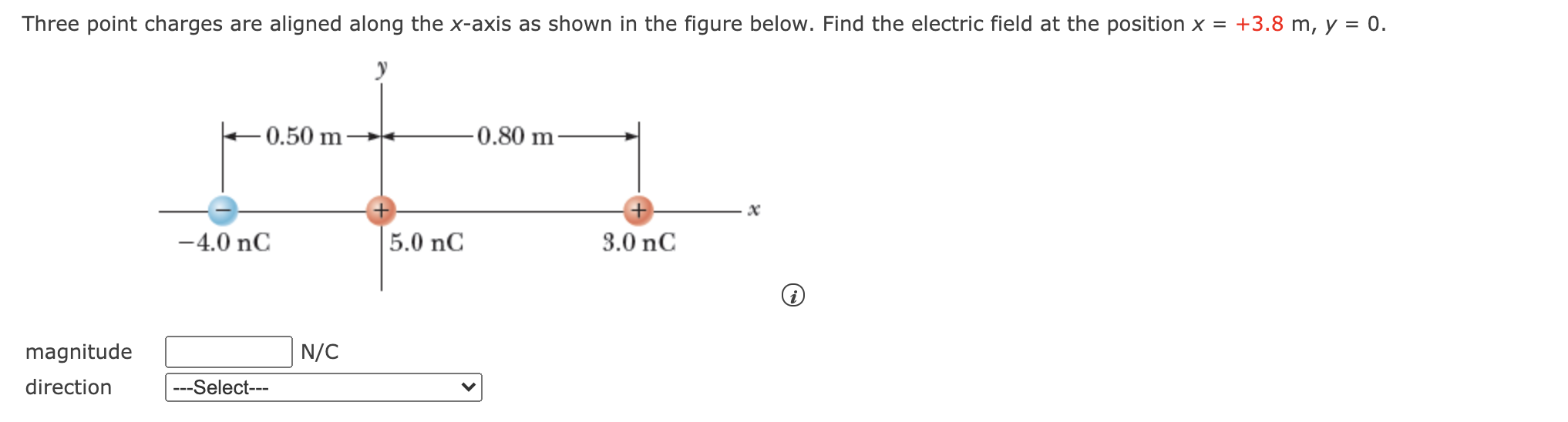 Solved Three Point Charges Are Aligned Along The X-axis As | Chegg.com