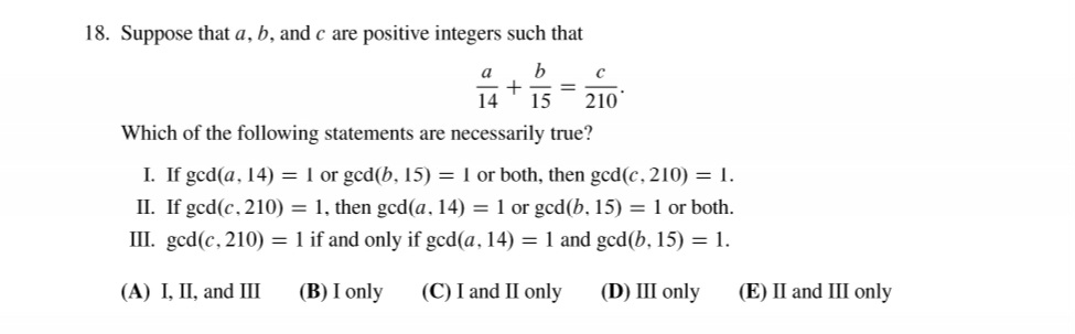 Solved 18. Suppose That A,b, And C Are Positive Integers | Chegg.com