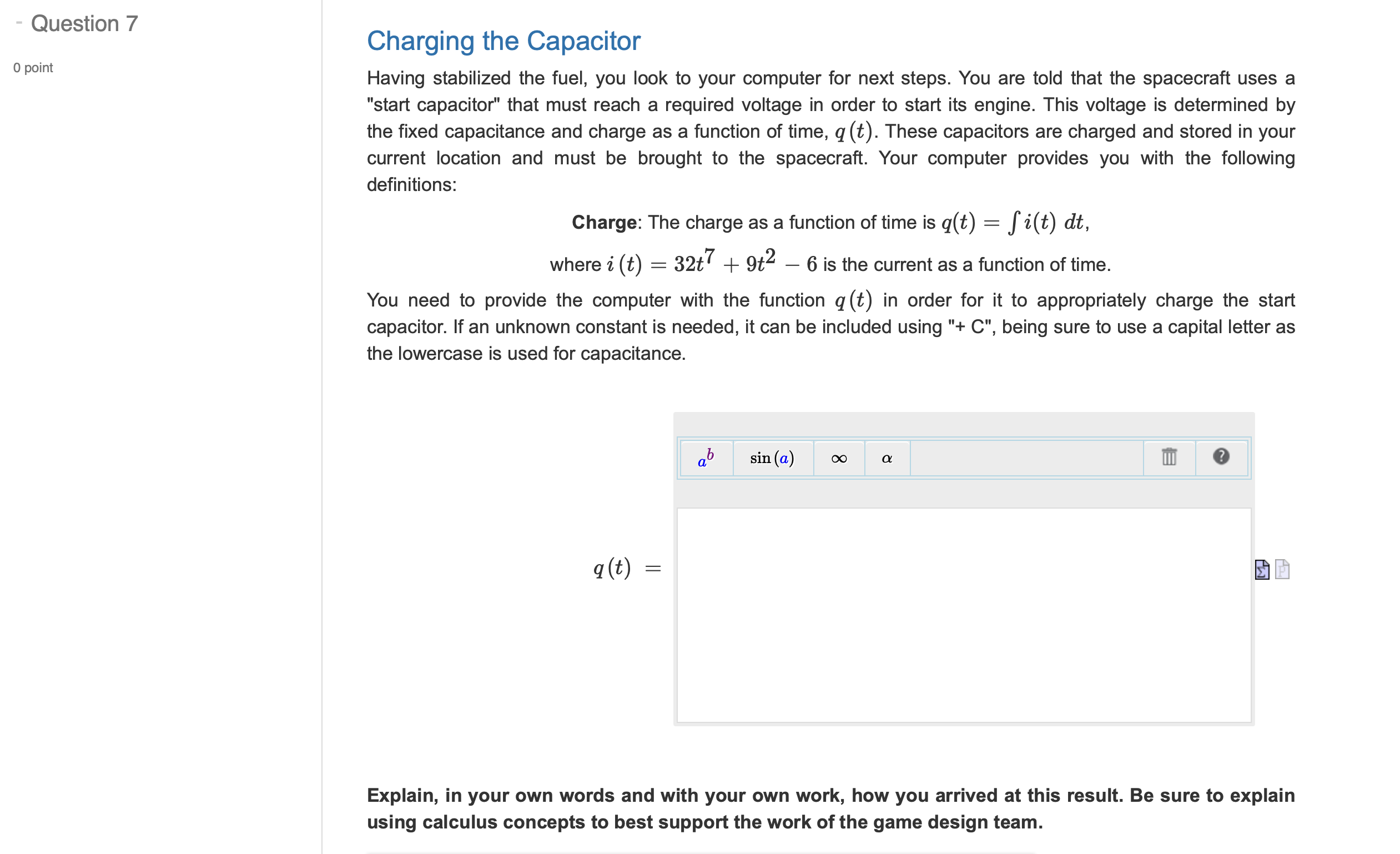 Solved Charging the Capacitor Having stabilized the fuel,