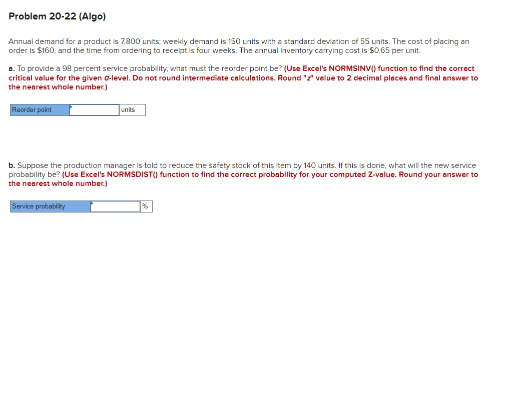 solved-problem-20-22-algo-annual-demand-for-a-product-is-chegg