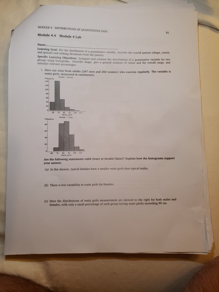 Modul 4. QUANTITATIVE Solved: ... OF DATA DISTRIBUTIONS MODULE