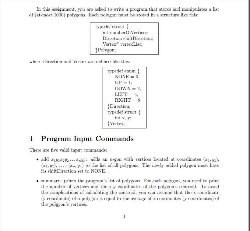 Solved In this assignment, you are asked to write a program | Chegg.com