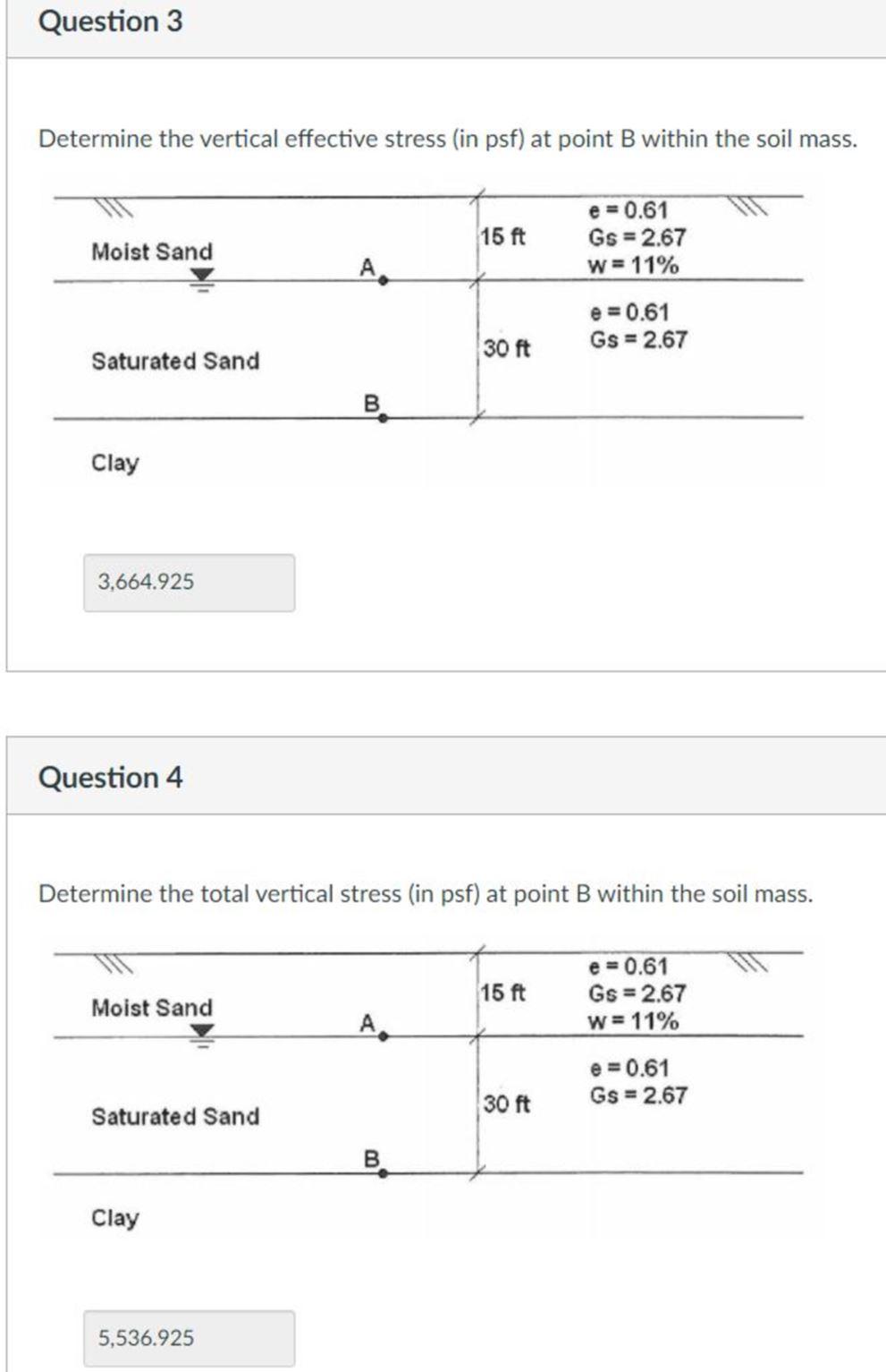 Solved Question 3 Determine The Vertical Effective Stress | Chegg.com