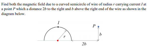 Solved Find both the magnetic field due to a curved | Chegg.com