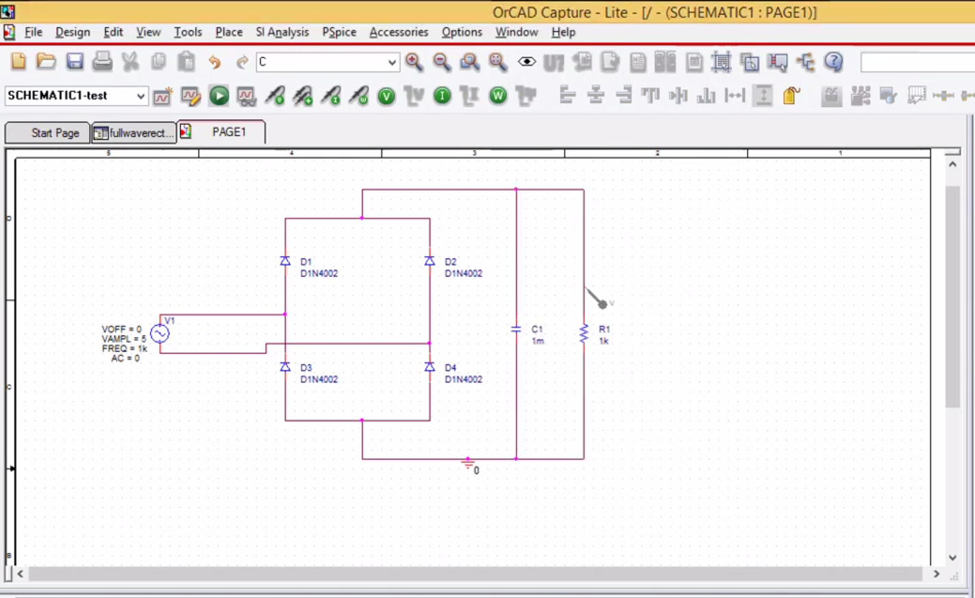 Solved Using Orcad PSpice Schematics, I Want The Graph Of 
