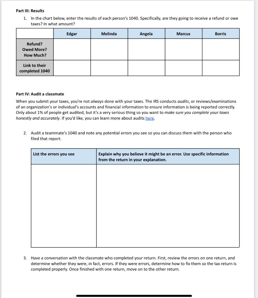 Name Personal Info Employment Info W-2 Form Edgar | Chegg.com