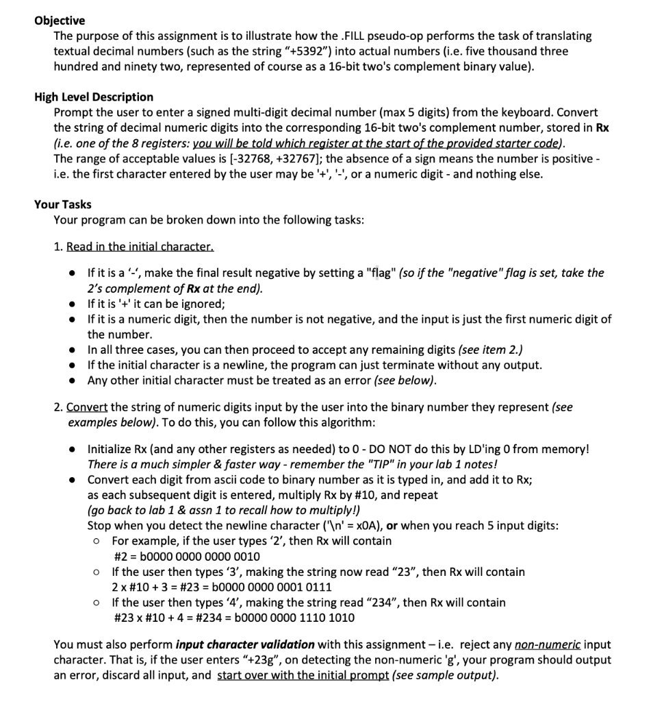 Objective The purpose of this assignment is to | Chegg.com