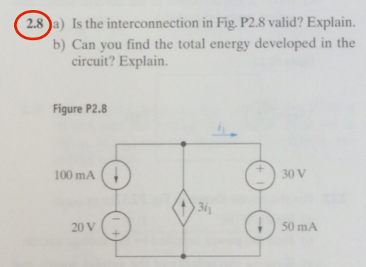 Solved 2.8 a) Is the interconnection in Fig. 2.8 valid? | Chegg.com