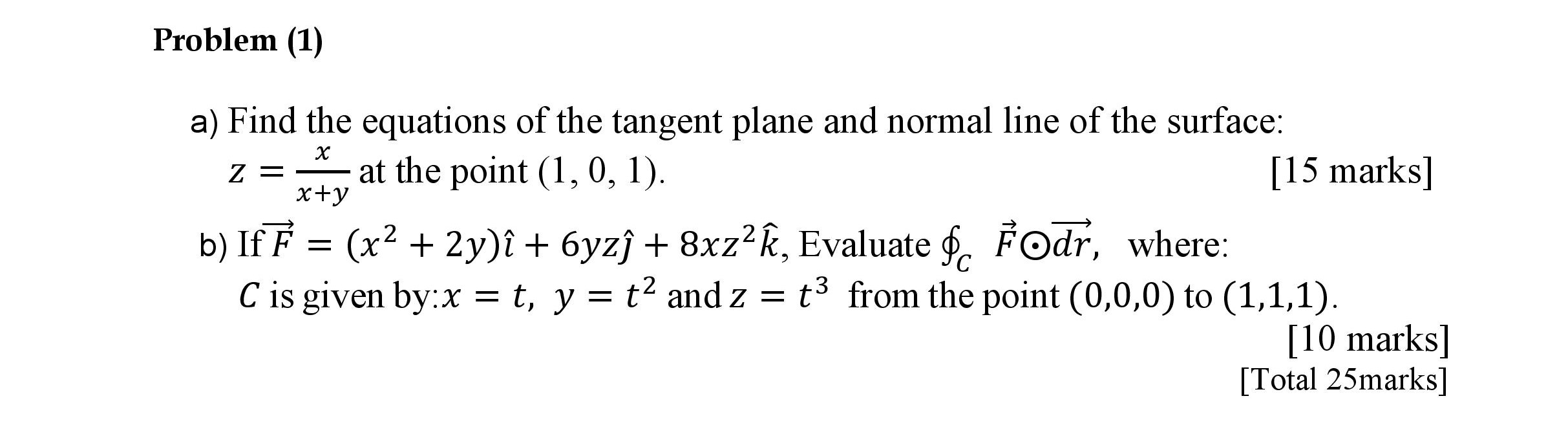 Problem 1 H Z X Y A Find The Equations Of The Chegg Com