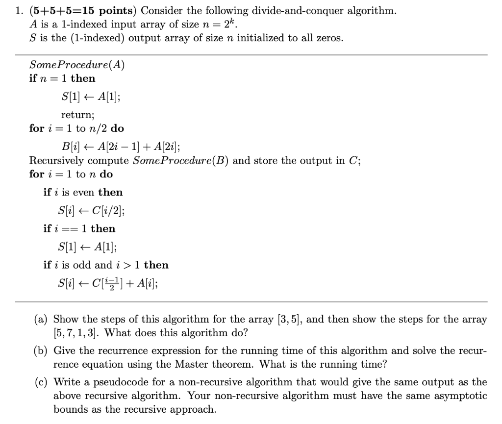 1 55515 Points Consider The Following Divide