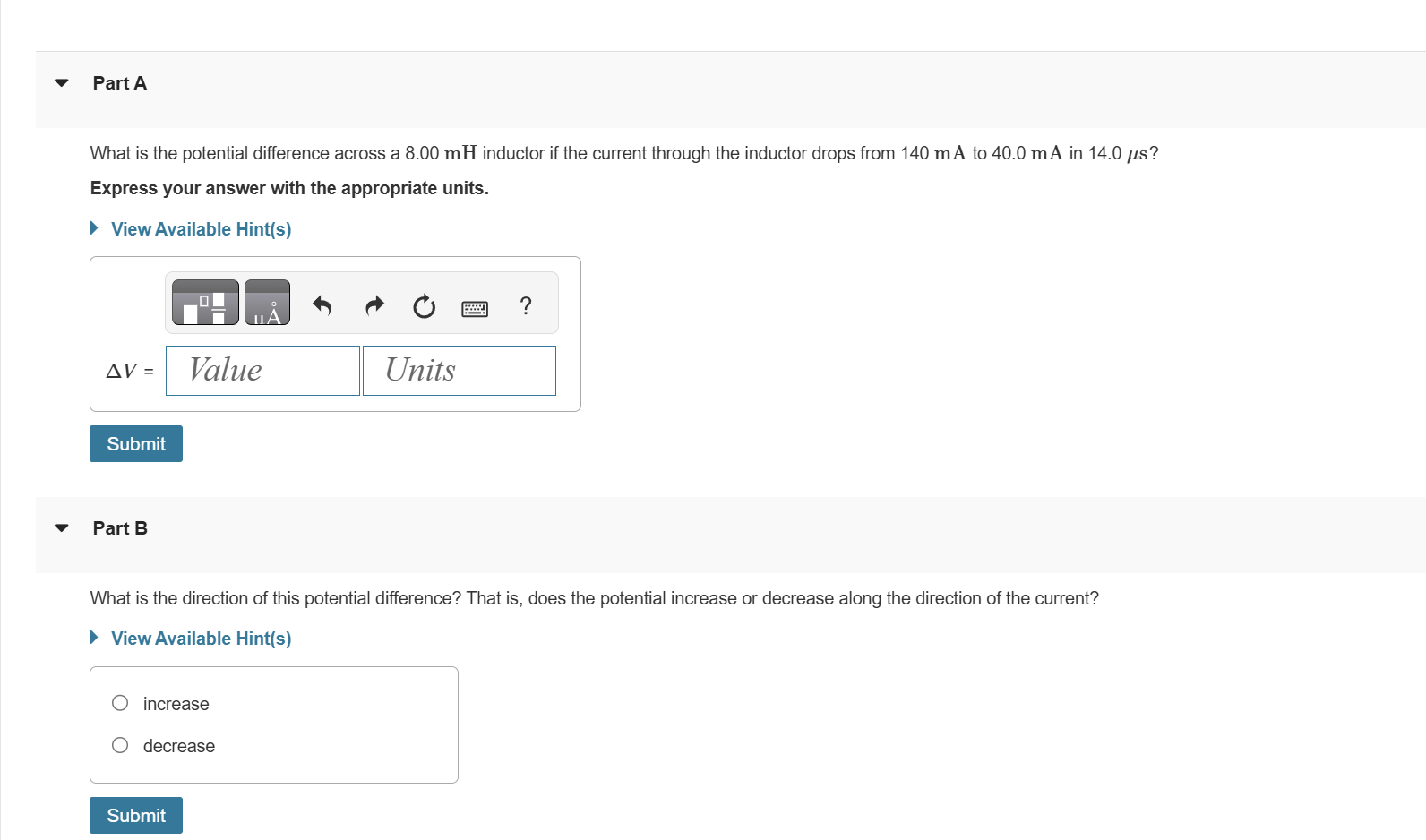 Solved by an EXPERT Part AWhat is the potential difference across a 8. ...
