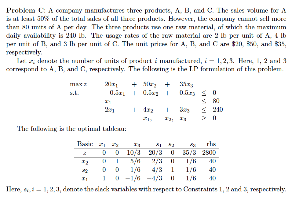 Solved Suppose the available raw material is increased by | Chegg.com